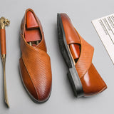 Retro Leather Moccasins