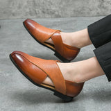 Retro Leather Moccasins