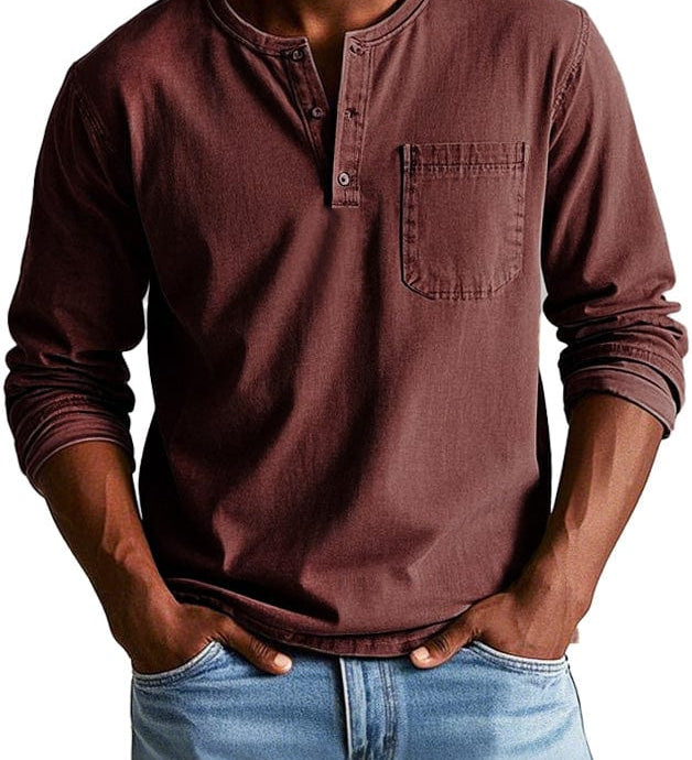 Frederico™ | Classic Vintage Henley T-Shirt