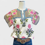 Uriella - Bohemian Embroidered Blouse