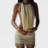 Kylie - Mini mīksta auduma kleita" can be rewritten as "Kylie - Mini Soft Fabric Dress.