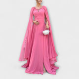 Mabel - Eleganta maxi kleita ar apmetni un augstu izgriezumu