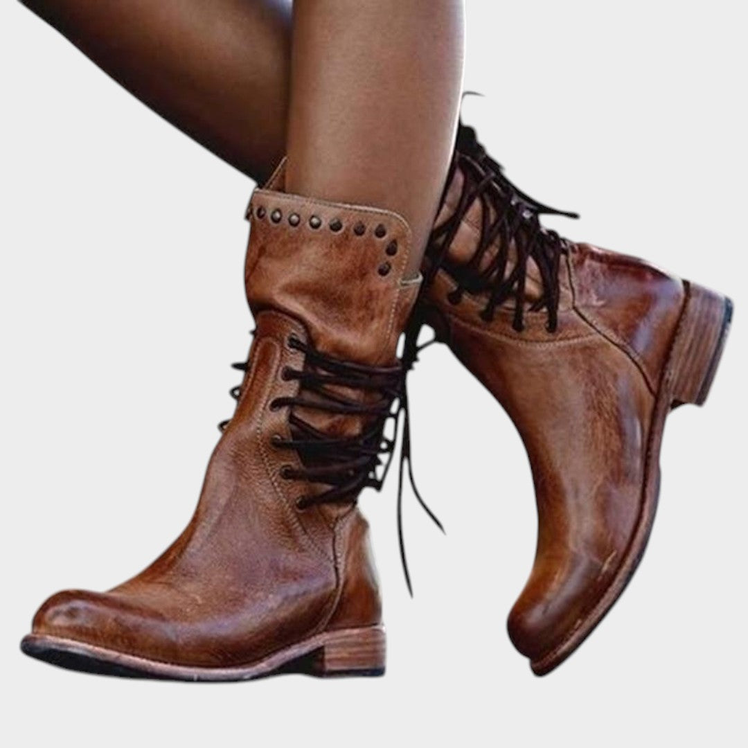 Caithlyn™ | Retro Lace-Up Boots