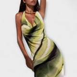 Classic Maxi Dresses with Gradient and Tie-Dye Design