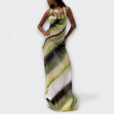 Classic Maxi Dresses with Gradient and Tie-Dye Design