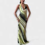 Classic Maxi Dresses with Gradient and Tie-Dye Design