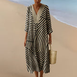 Piedad™ | MAXI MONOCHROME EVENING DRESS