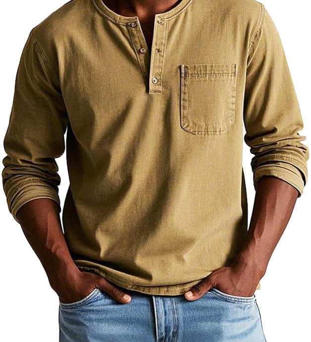 Frederico™ | Classic Vintage Henley T-Shirt