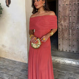 Dóra - Elegants Maxi Kleita Ar Acs Audumu