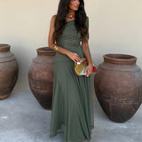 Dóra - Elegants Maxi Kleita Ar Acs Audumu