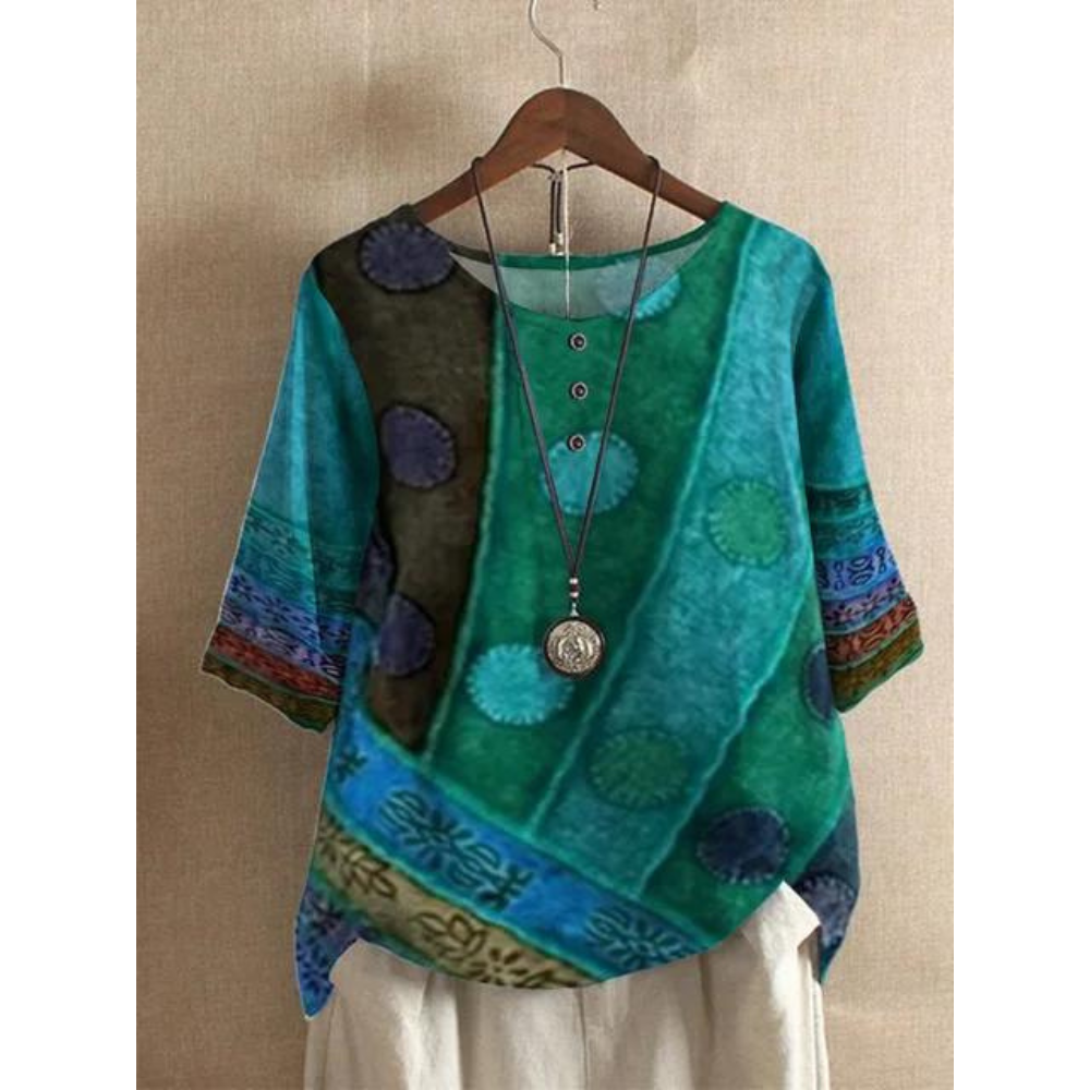 Valerie - Multicolored Boho Top