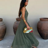 Dóra - Elegants Maxi Kleita Ar Acs Audumu