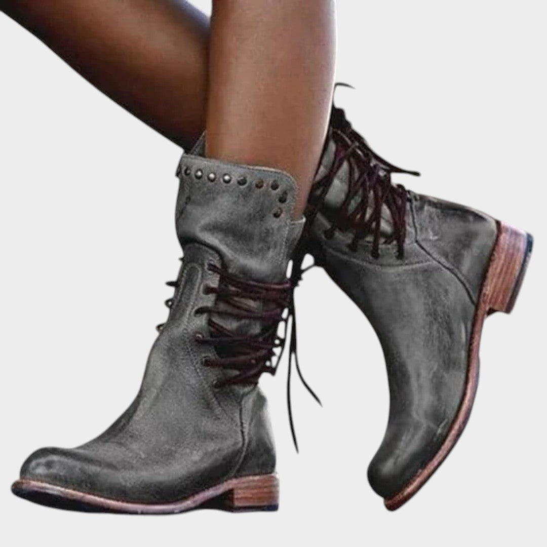 Caithlyn™ | Retro Lace-Up Boots