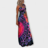 Ronja - La Bamba Maxi Kleita ar krāsainu tie-dye dizainu
