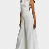 Belén Halter Neck Jumpsuit with Plunging Legs and Vibrant Drop