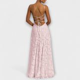 Emberly - Eleganta Maxi Kleita no Žakarda Auduma