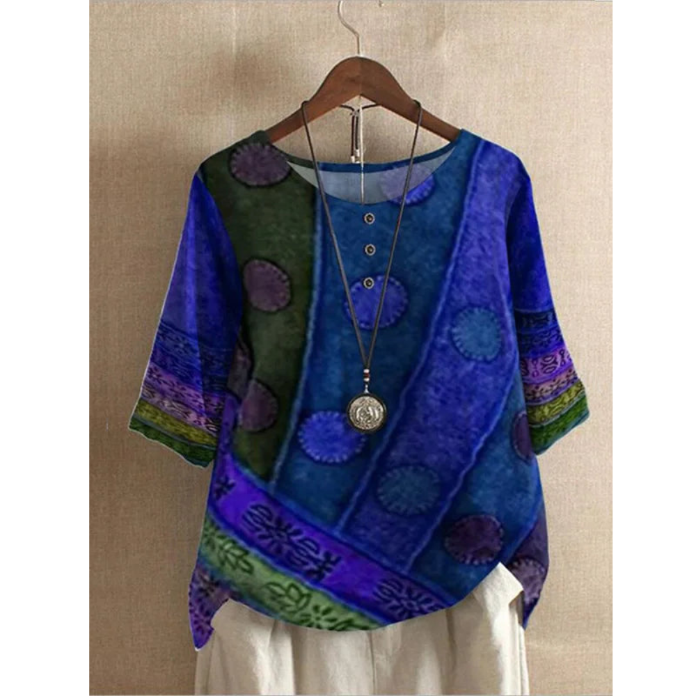 Valerie - Multicolored Boho Top