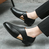 Retro Leather Moccasins