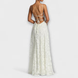 Emberly - Eleganta Maxi Kleita no Žakarda Auduma