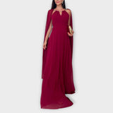 Mabel - Eleganta maxi kleita ar apmetni un augstu izgriezumu
