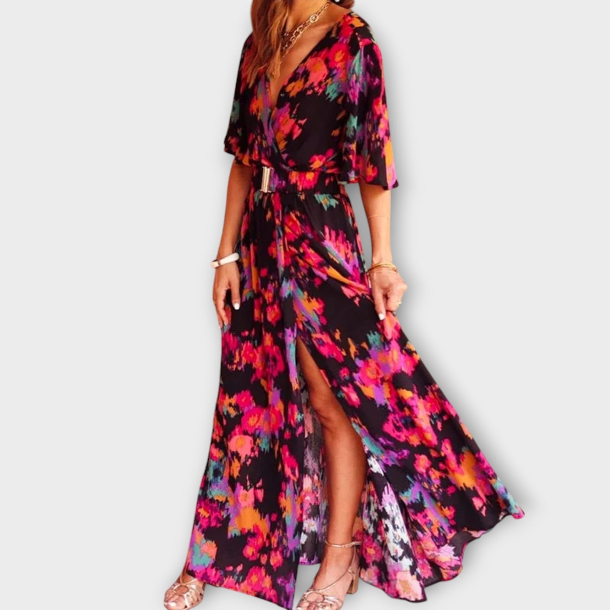 Sabine - Eleganta Maxi Kleita ar Brīvu Dizainu