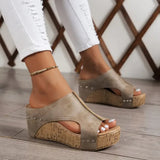 Melissa Augstas kvalitātes sandales ar ķīļpapēdi