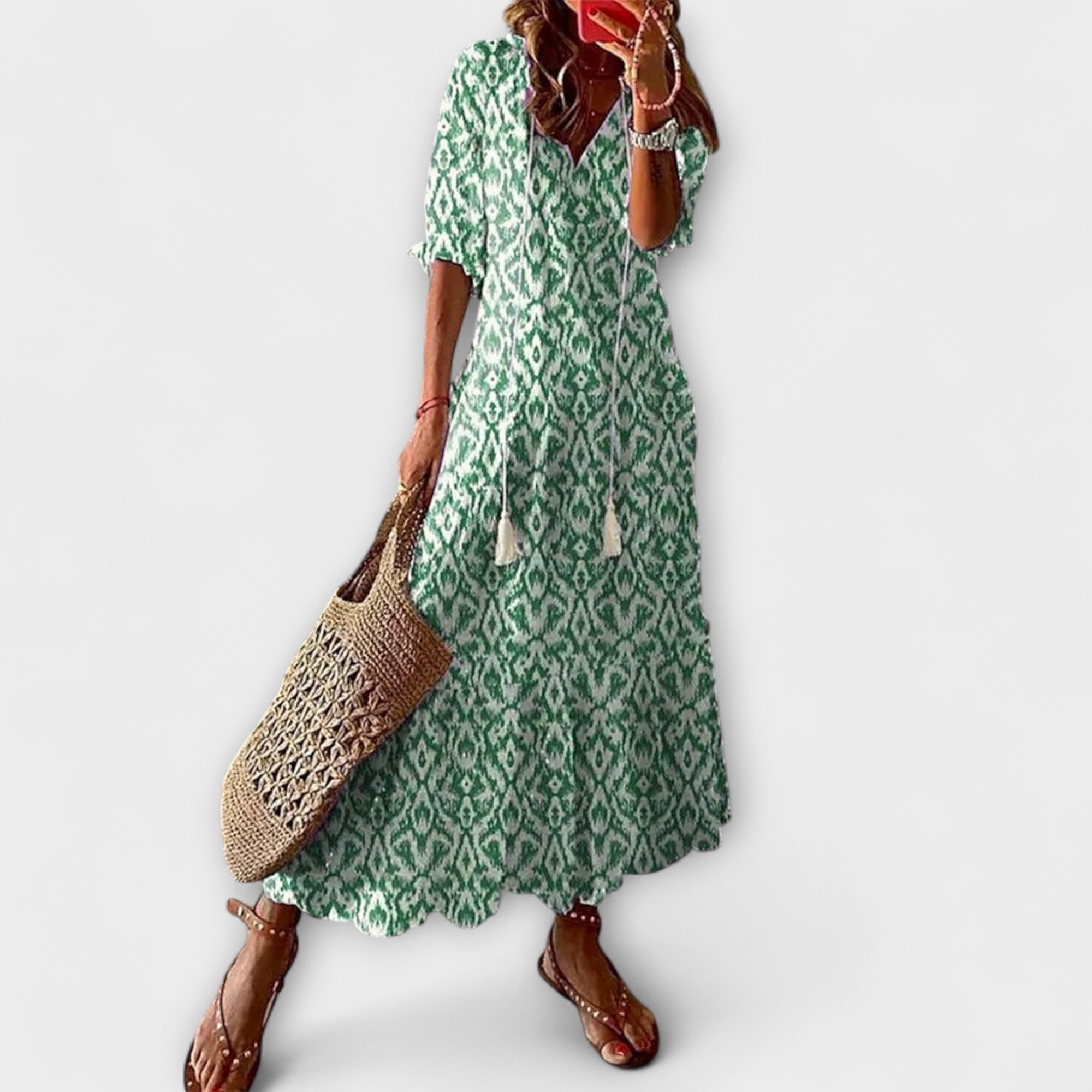 Anna – Boho Stila Vasaras Kleita Sievietēm ar Brīvu Siluetu