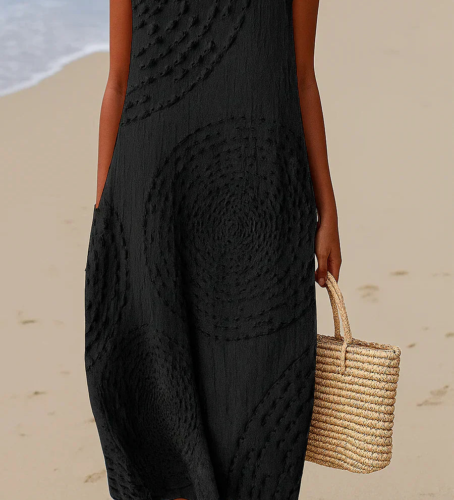 Anelisa™ | IKDIENAS DRESS WITH MOULDED PRINT