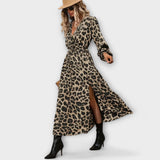 Natalie - Eleganta kleita ar leopardu rakstu