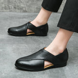 Retro Leather Moccasins