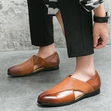 Retro Leather Moccasins