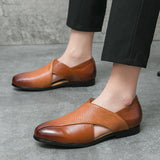 Retro Leather Moccasins