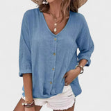 Anna - Summer Linen Blouse