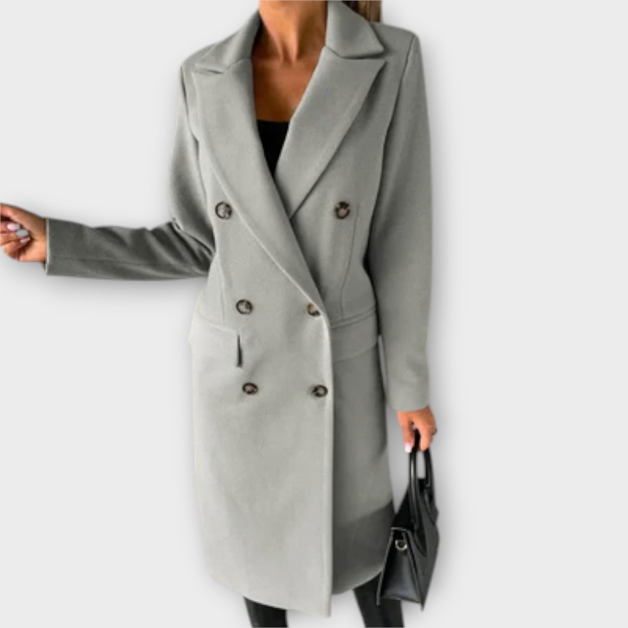 "Judith - Elegants Vilnas Mētelis" can be rewritten as "Judith - St stylish Wool Coat".