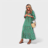 Elegantas ģeometriskās maxi kleitas