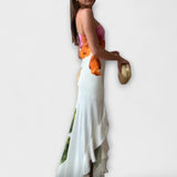 Sapphire - Elegance Maxi Dress with Patchwork Design
