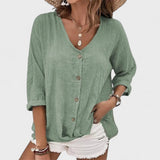 Anna - Summer Linen Blouse