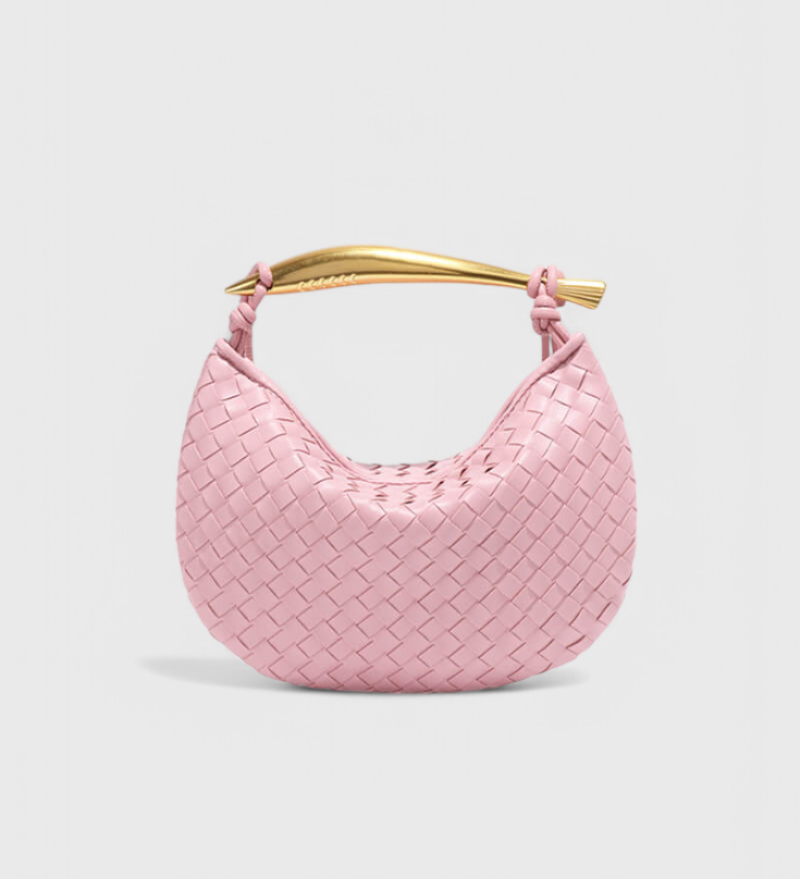 Gerda Woven Bag with Gold Handles
