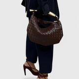 Gerda Woven Bag with Gold Handles