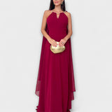 Mabel - Eleganta maxi kleita ar apmetni un augstu izgriezumu