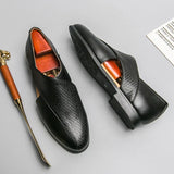 Retro Leather Moccasins