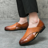 Retro Leather Moccasins