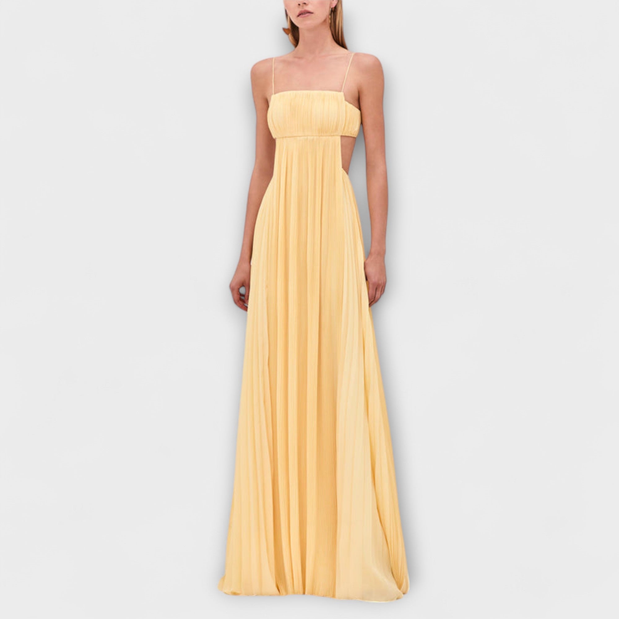 Mireille - Eleganta maxi kleita ar krokām un atverēm