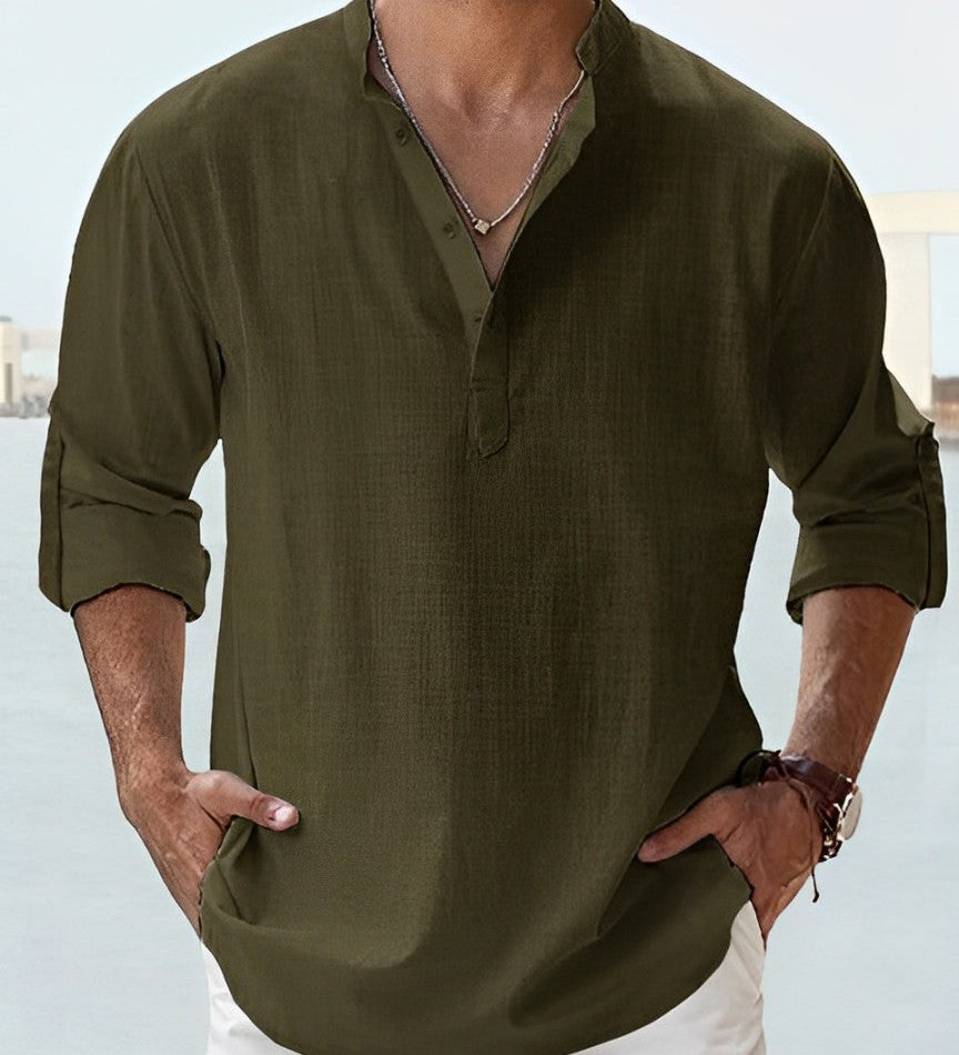 MÁXIMO | Linu Krekls" can be rewritten as "MÁXIMO | Linen Shirt.