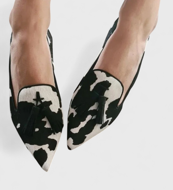Fermina Eleganti Loafers ar Asu Purngalu un Divkrāsu Dizainu