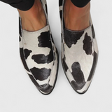 Macarena Elegance Loafers with Low Heel and Animal Print