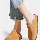 Aubree Unisex Suede Boots with Adjustable Buckle