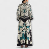 Giselle - Eleganta maxi kleita ar ziedu motīvu