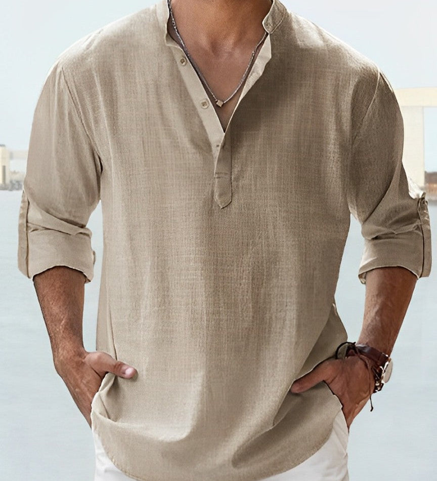 MÁXIMO | Linu Krekls" can be rewritten as "MÁXIMO | Linen Shirt.