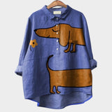 Palmira™ | Mūžīgā rakstainā lina blūze